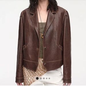Classic Brown Leather Women's Jacket